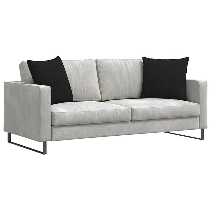Cuscini da Divano 2 pz-Set di 2 Cuscini per Sofa Nero 50 x 50 cm Tessuto 373649