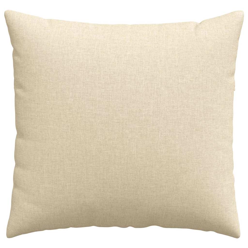 Cuscini da Divano 2 pz-Set di 2 Cuscini per Sofa Crema 50 x 50 cm Tessuto 447401