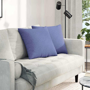 Cuscini da Divano 2 pz-Set di 2 Cuscini per Sofa Blu jeans 50 x 50 cm Tessuto