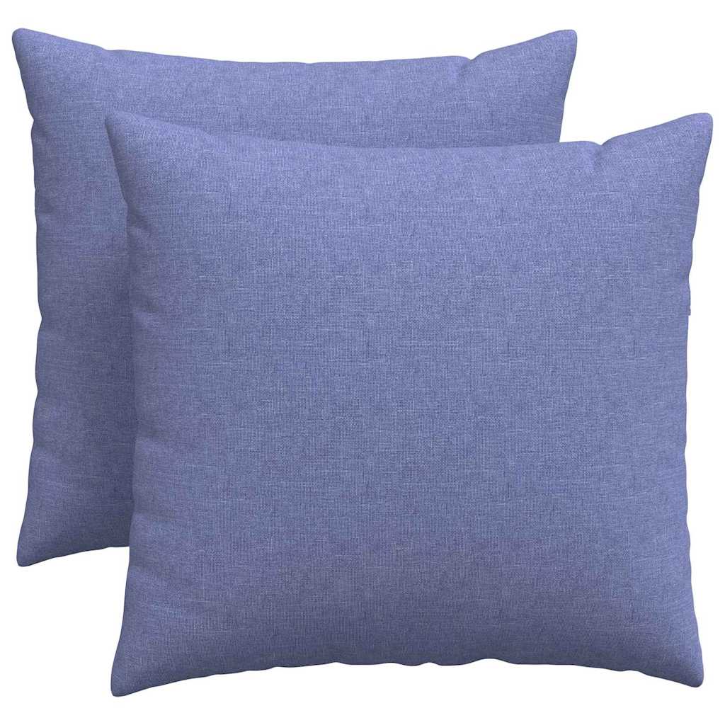 Cuscini da Divano 2 pz-Set di 2 Cuscini per Sofa Blu jeans 50 x 50 cm Tessuto