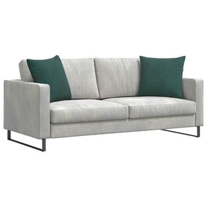 Cuscini da Divano 2 pz-Set di 2 Cuscini per Sofa Verde Scuro 50 x 50 cm Tessuto in Cords 689867