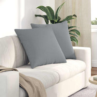 Cuscini da Divano 2 pz-Set di 2 Cuscini per Sofa Grigio chiaro 60 x 60 cm Tessuto 560713