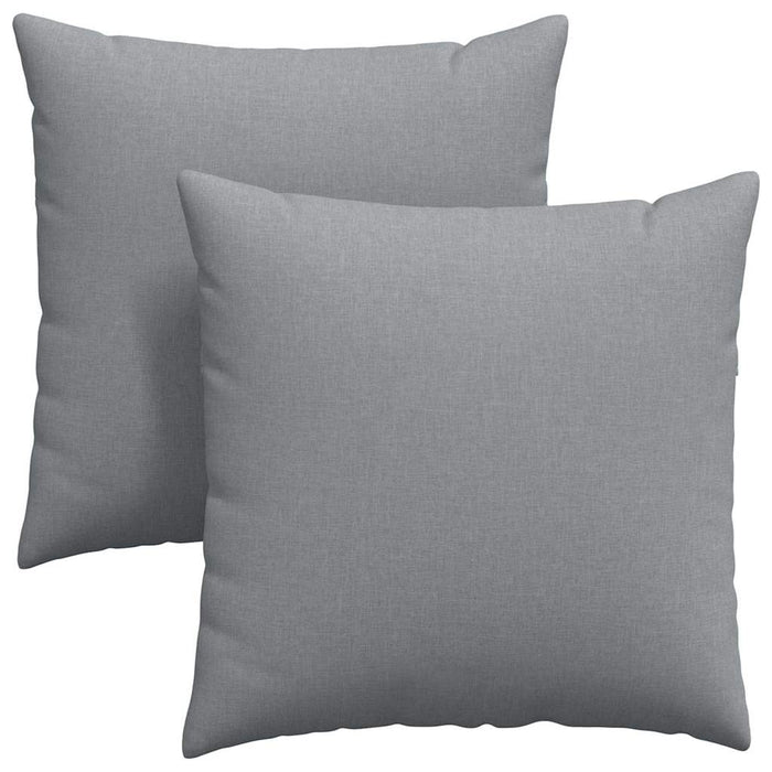 Cuscini da Divano 2 pz-Set di 2 Cuscini per Sofa Grigio chiaro 60 x 60 cm Tessuto 560713