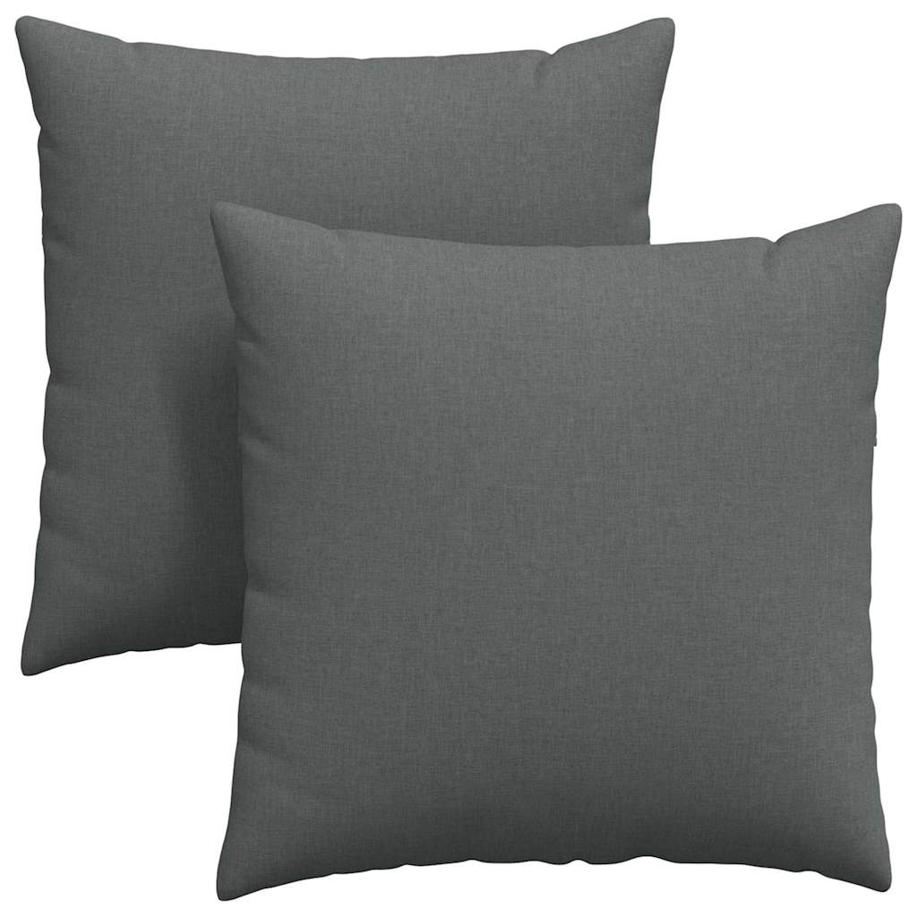 Cuscini da Divano 2 pz-Set di 2 Cuscini per Sofa Grigio scuro 60 x 60 cm Tessuto 295333