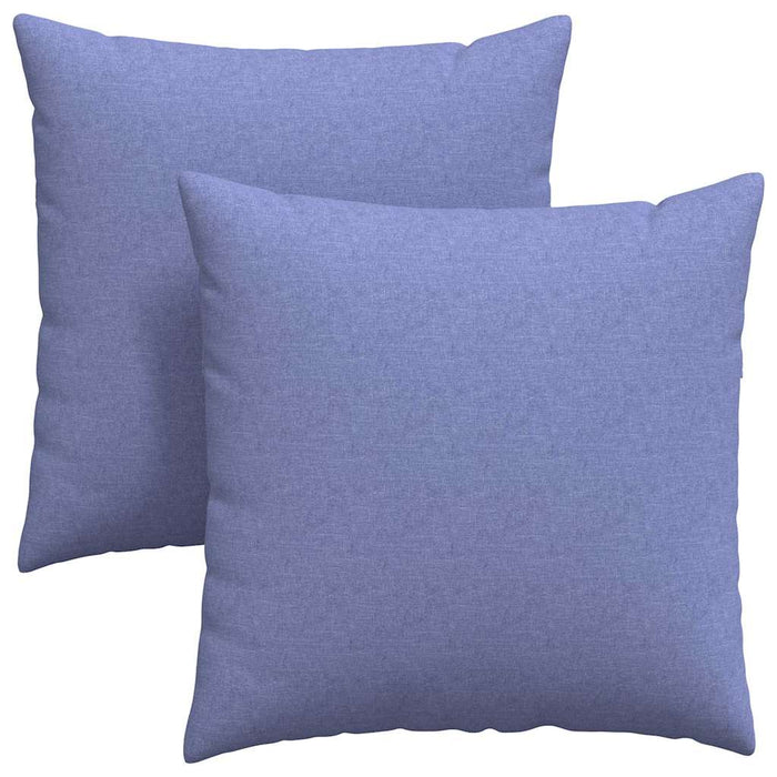 Cuscini da Divano 2 pz-Set di 2 Cuscini per Sofa Blu jeans 60 x 60 cm Tessuto
