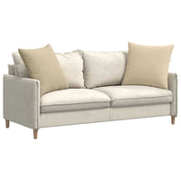 Cuscini da Divano 2 pz-Set di 2 Cuscini per Sofa Crema 60 x 60 cm Tessuto 951969