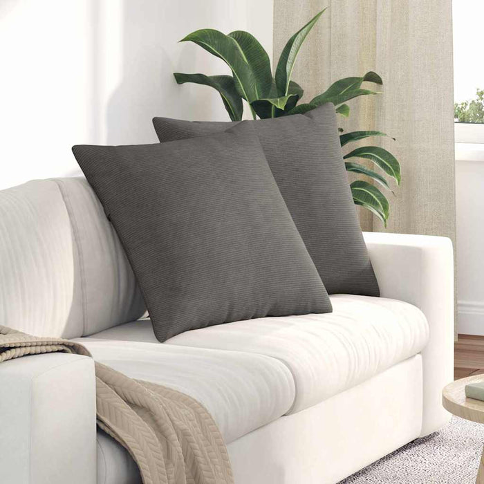 Cuscini da Divano 2 pz-Set di 2 Cuscini per Sofa Grigio chiaro 60 x 60 cm 956160
