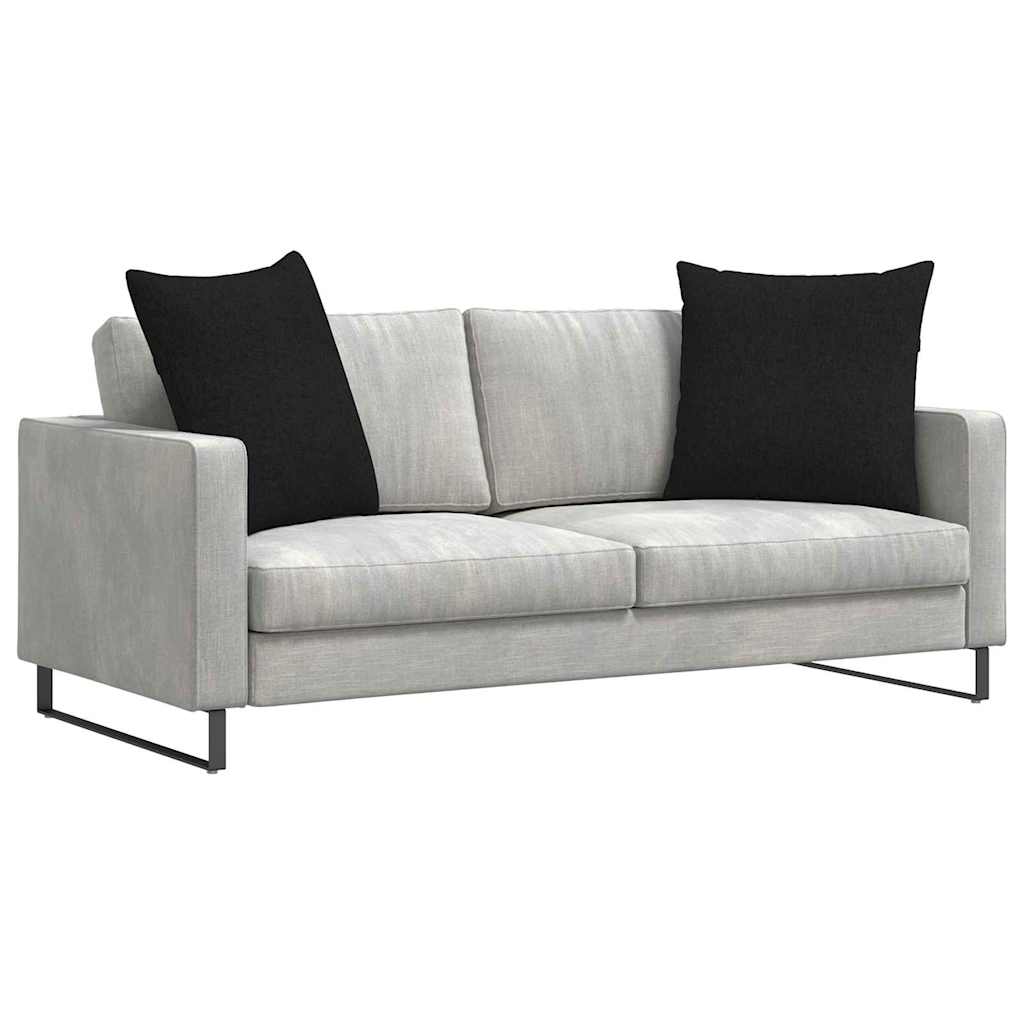 Cuscini da Divano 2 pz-Set di 2 Cuscini per Sofa Nero 80 x 80 cm Tessuto 719718
