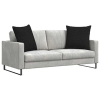 Cuscini da Divano 2 pz-Set di 2 Cuscini per Sofa Nero 80 x 80 cm Tessuto 719718
