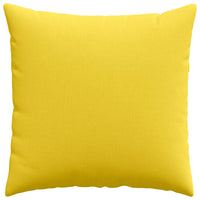Cuscini da Divano 2 pz-Set di 2 Cuscini per Sofa Giallo Chiaro 80 x 80 cm Tessuto