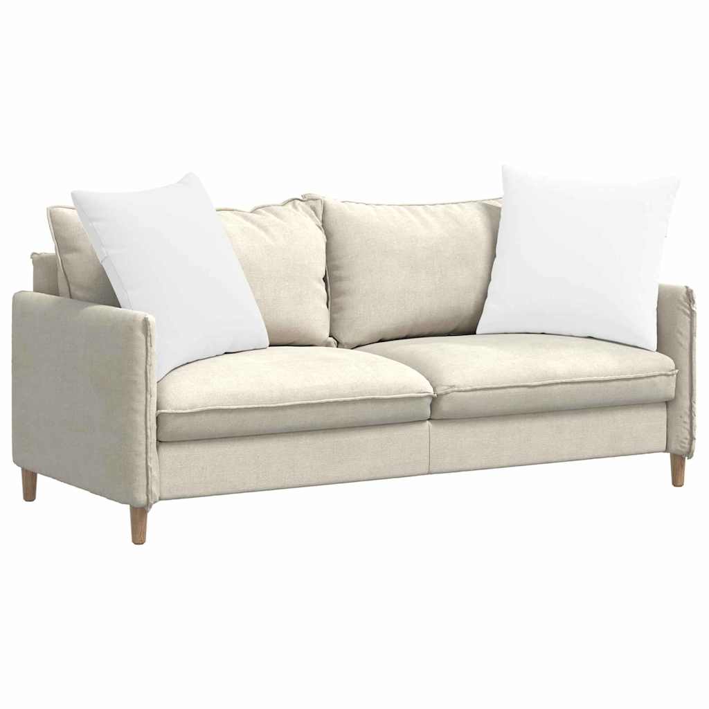 Cuscini da Divano 2 pz-Set di 2 Cuscini per Sofa Bianco 80 x 80 cm Tessuto