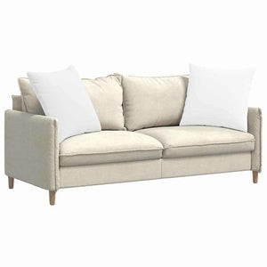Cuscini da Divano 2 pz-Set di 2 Cuscini per Sofa Bianco 80 x 80 cm Tessuto