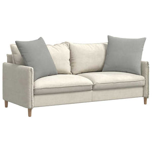 Cuscini da Divano 2 pz-Set di 2 Cuscini per Sofa Grigio chiaro 80 x 80 cm Tessuto 966171