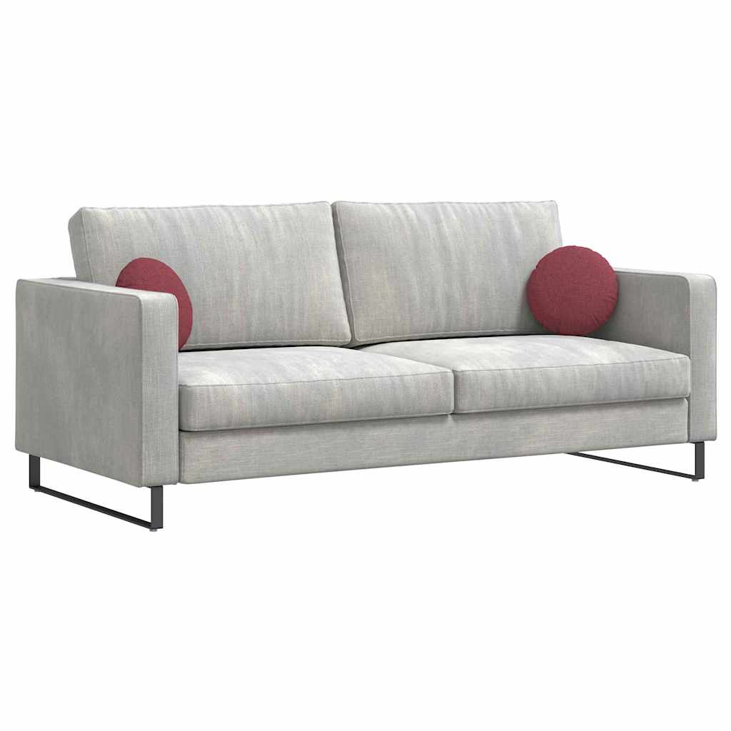 Cuscini per Seduta 2 pcs Rosso Vino Ø30 x 13 cm Tessuto 42014086