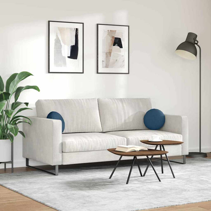 Cuscini per Seduta 2 pcs Blu Ø30 x 13 cm Tessuto 42014091