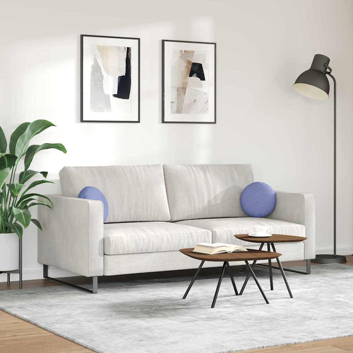 Cuscini per Seduta 2 pcs Blu jeans Ø30 x 13 cm Tessuto 42014097