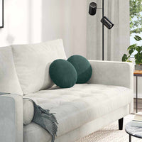 Cuscini per Seduta 2 pcs Verde Scuro Ø 40 x 13 cm Velluto 42014102