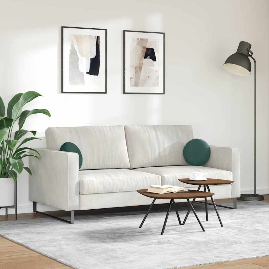 Cuscini per Seduta 2 pcs Verde Scuro Ø 40 x 13 cm Velluto 42014102