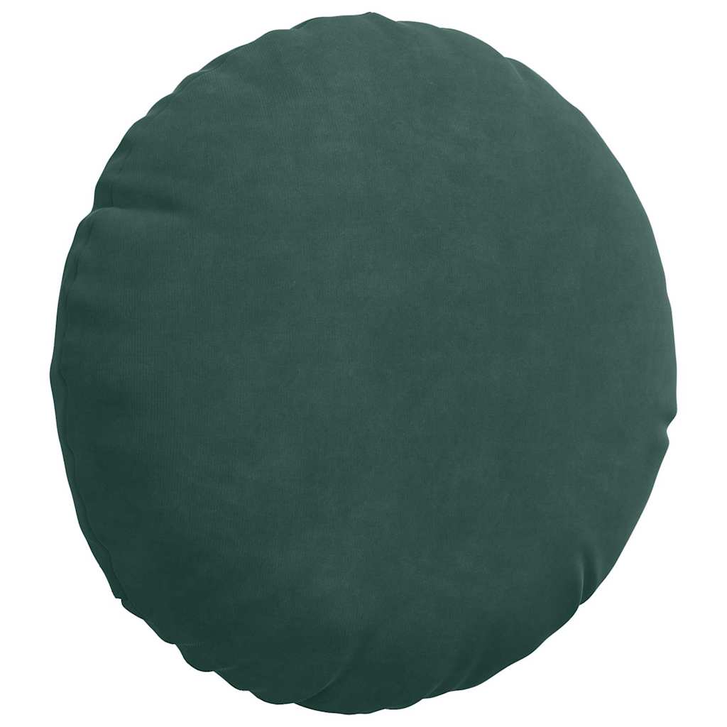 Cuscini per Seduta 2 pcs Verde Scuro Ø 40 x 13 cm Velluto 42014102