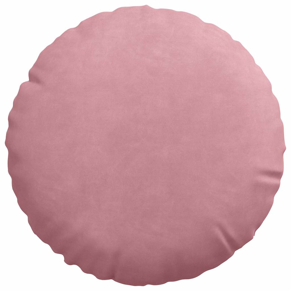 Cuscini per Seduta 2 pcs Rosa Ø 40 x 13 cm Velluto 42014104