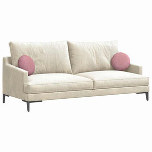 Cuscini per Seduta 2 pcs Rosa Ø 40 x 13 cm Velluto 42014104