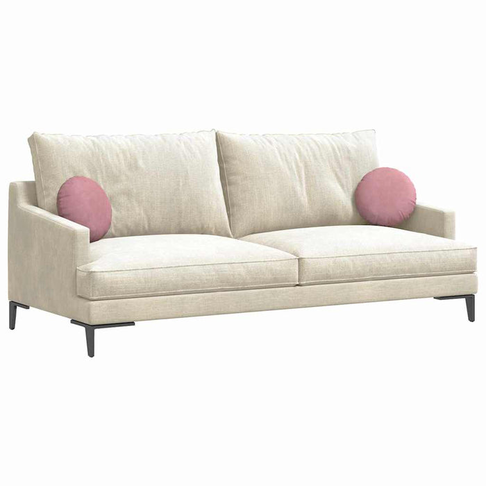 Cuscini per Seduta 2 pcs Rosa Ø 40 x 13 cm Velluto 42014104