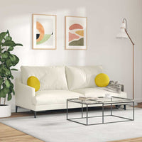 Cuscini per Seduta 2 pcs Giallo Ø 40 x 13 cm Velluto 42014107