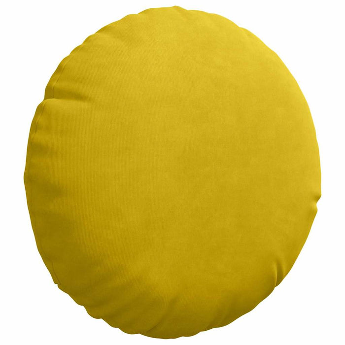 Cuscini per Seduta 2 pcs Giallo Ø 40 x 13 cm Velluto 42014107