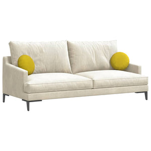 Cuscini per Seduta 2 pcs Giallo Ø 40 x 13 cm Velluto 42014107