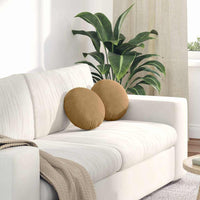 Cuscini per Seduta 2 pcs Marrone Ø 40 x 13 cm Velluto 42014108