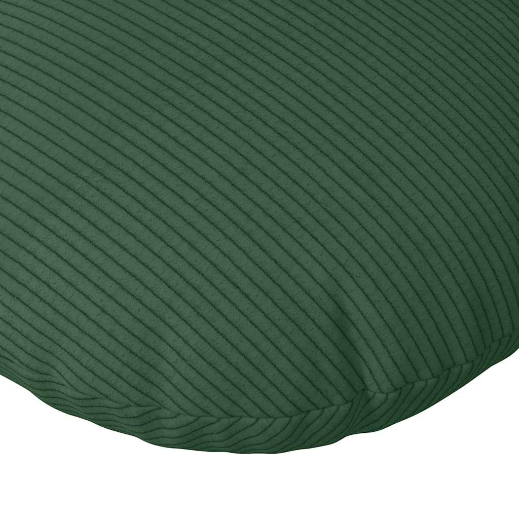 Cuscini per Seduta 2 pcs Verde Scuro Ø 30 cm Tessuto in Cords 42014117