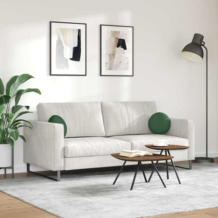 Cuscini per Seduta 2 pcs Verde Scuro Ø 30 cm Tessuto in Cords 42014117