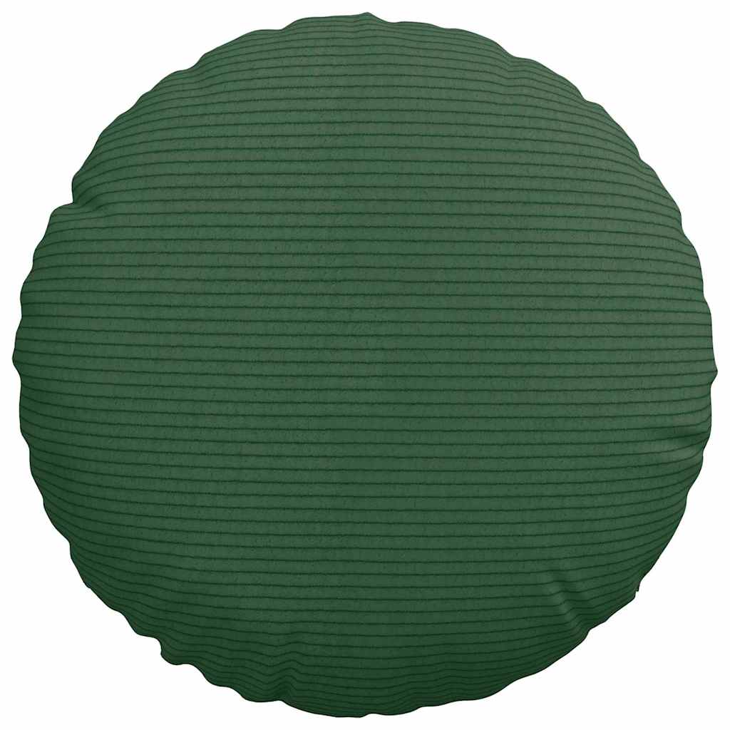 Cuscini per Seduta 2 pcs Verde Scuro Ø 30 cm Tessuto in Cords 42014117