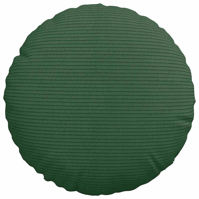 Cuscini per Seduta 2 pcs Verde Scuro Ø 30 cm Tessuto in Cords 42014117