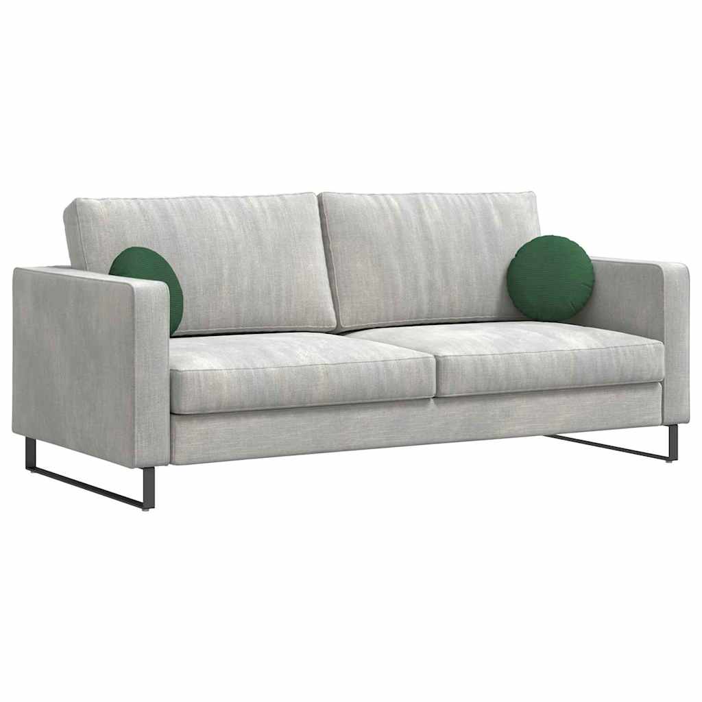 Cuscini per Seduta 2 pcs Verde Scuro Ø 30 cm Tessuto in Cords 42014117