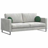 Cuscini per Seduta 2 pcs Verde Scuro Ø 30 cm Tessuto in Cords 42014117