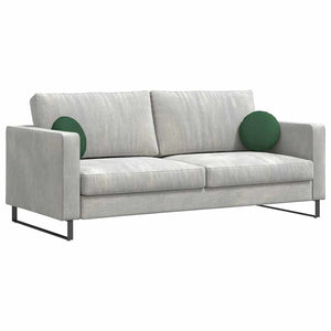 Cuscini per Seduta 2 pcs Verde Scuro Ø 30 cm Tessuto in Cords 42014117