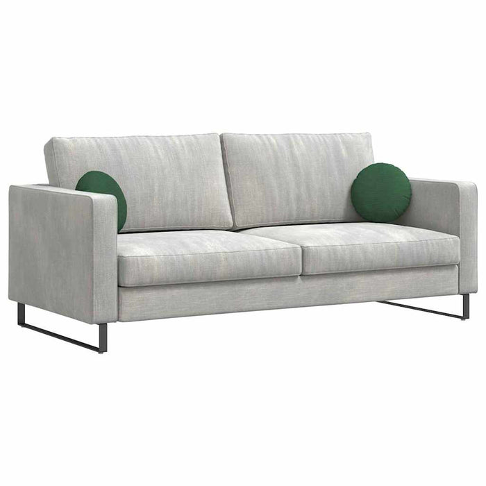 Cuscini per Seduta 2 pcs Verde Scuro Ø 30 cm Tessuto in Cords 42014117