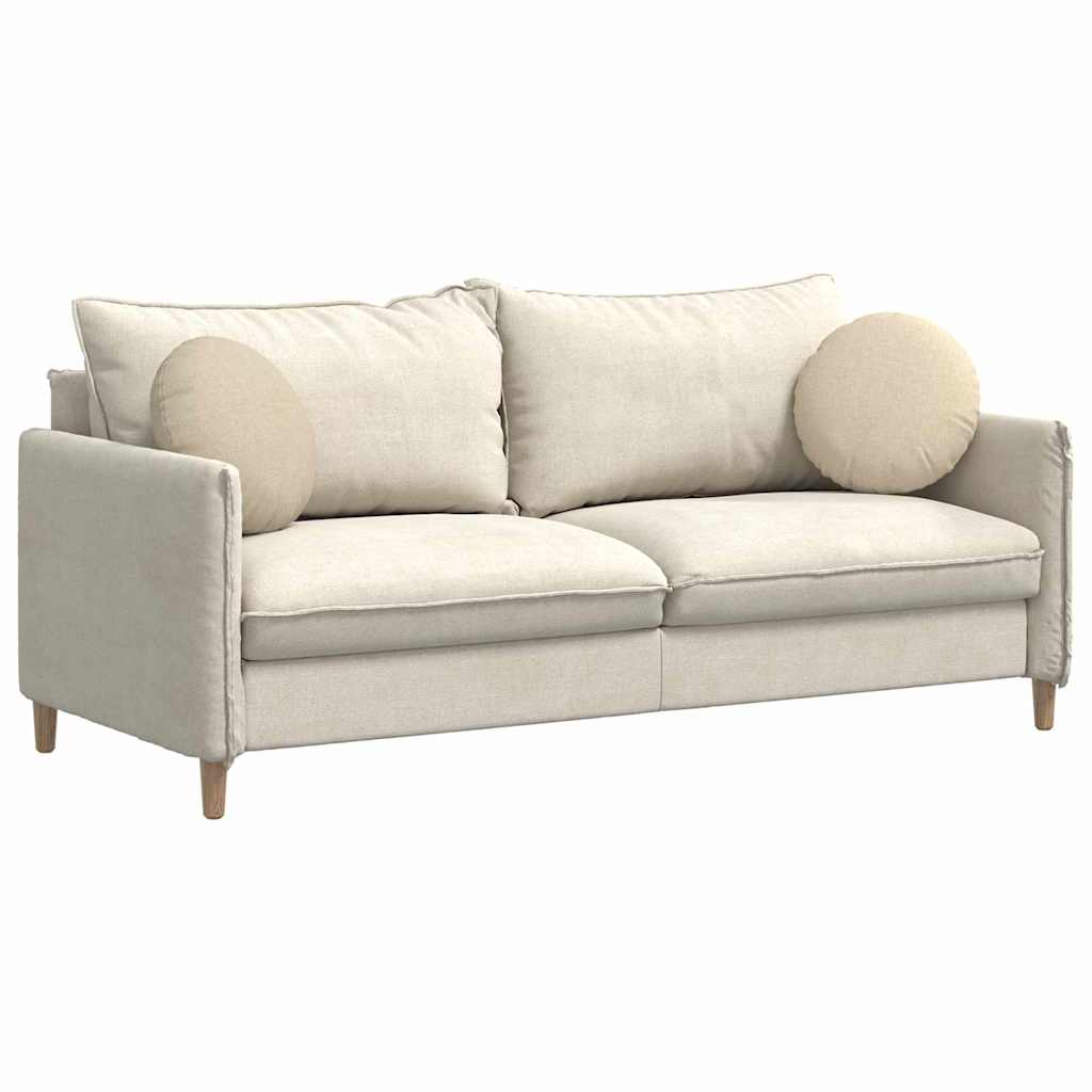 Cuscini per Seduta 2 pcs Crema Ø40 x 13 cm Tessuto 42014127