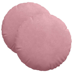 Cuscini per Seduta 2 pcs Rosa Ø 40 x 13 cm Velluto 42014141