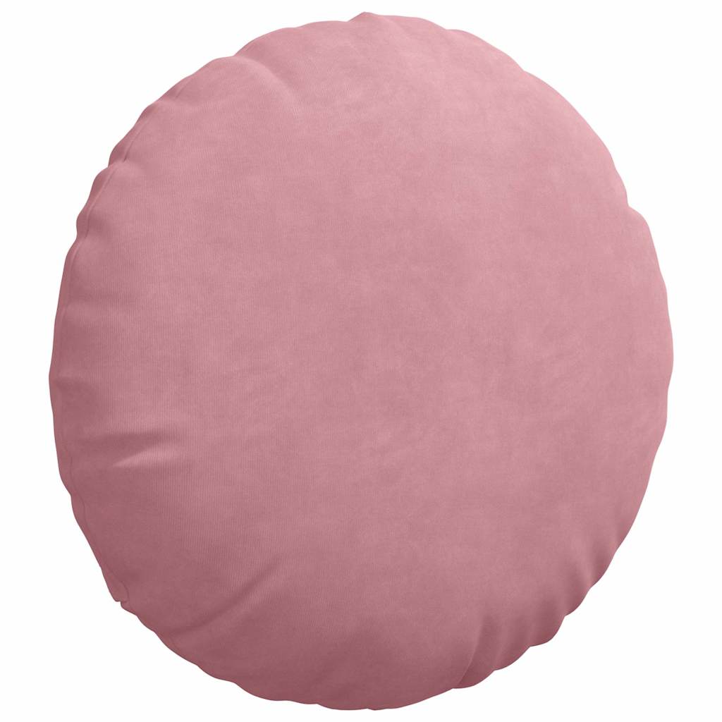 Cuscini per Seduta 2 pcs Rosa Ø 40 x 13 cm Velluto 42014141