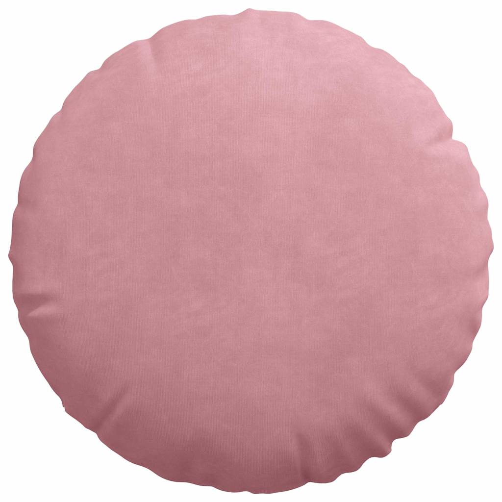 Cuscini per Seduta 2 pcs Rosa Ø 40 x 13 cm Velluto 42014141