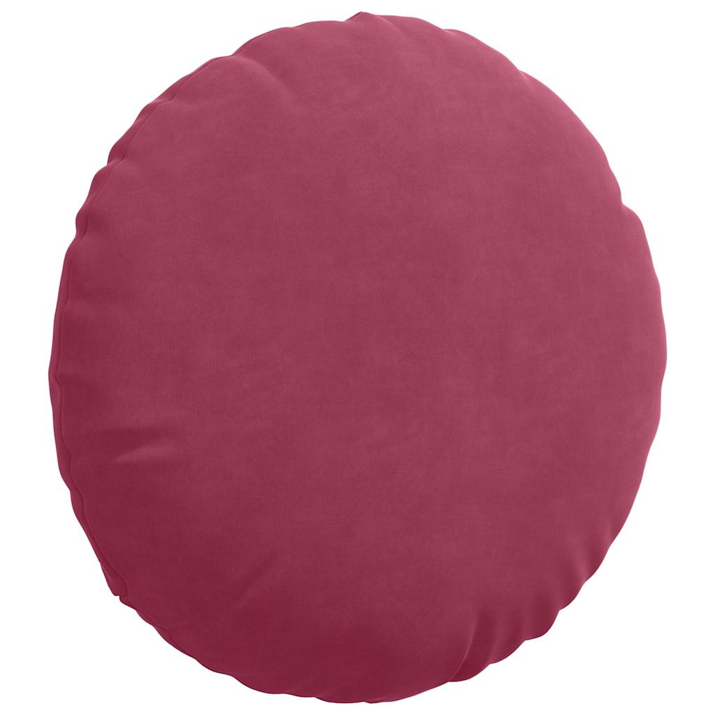 Cuscini per Seduta 2 pcs Rosso Vino Ø 40 x 13 cm Velluto 42014142