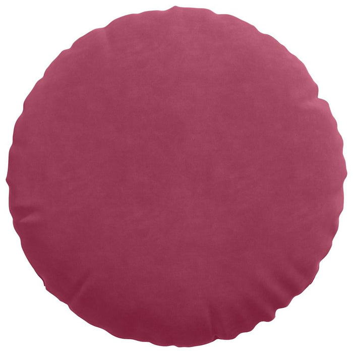 Cuscini per Seduta 2 pcs Rosso Vino Ø 40 x 13 cm Velluto 42014142