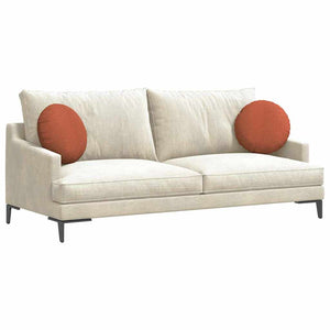 Cuscini per Seduta 2 pcs Rosso Arancio Ø 40 cm Tessuto in Cords 42014156