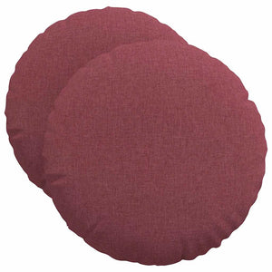 Cuscini per Seduta 2 pcs Rosso Vino Ø50 x 19 cm Tessuto 42014160