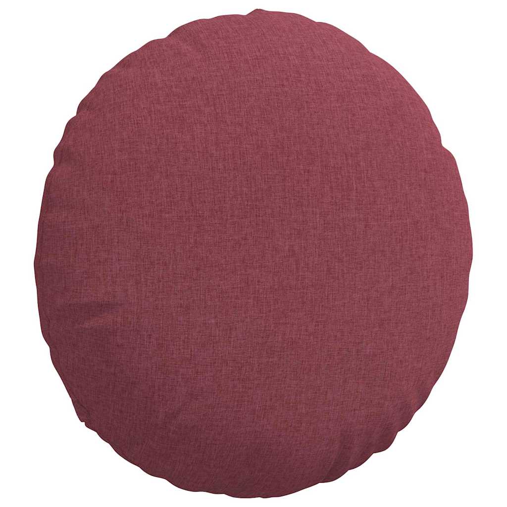 Cuscini per Seduta 2 pcs Rosso Vino Ø50 x 19 cm Tessuto 42014160