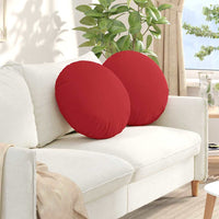 Cuscini per Seduta 2 pcs Rosso Ø50 x 19 cm Tessuto 42014169