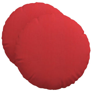 Cuscini per Seduta 2 pcs Rosso Ø50 x 19 cm Tessuto 42014169