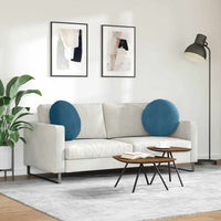 Cuscini per Seduta 2 pcs Blu Ø 40 x 13 cm Velluto 42014173